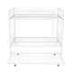 preview thumbnail 7 of 7, Industrial Modern Full Over Full Metal Bunk Bed with Trundle, White