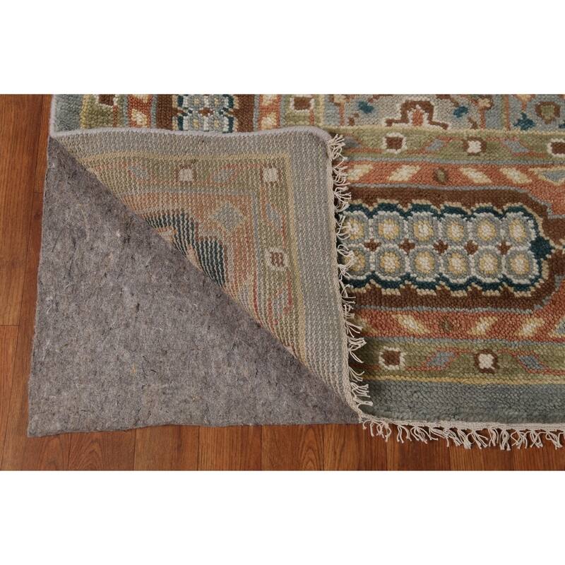 Gray Khotan Indian Area Rug Hand-Knotted Wool Carpet - 8'4" x 12'0"