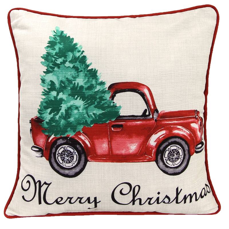 18" x 18" Indoor Throw Pillow - Accent - 17'' L x 17'' W x 4'' H - Polyester - White