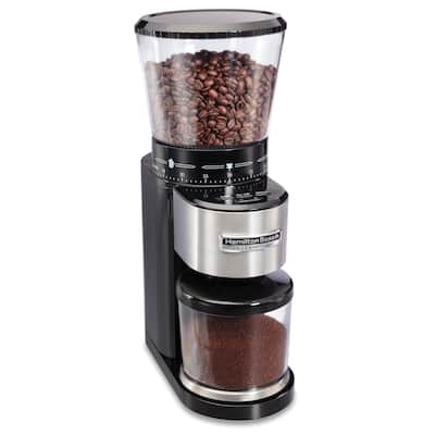 Hamilton Beach Professional Stainless Steel Conical Burr Digital Coffee Grinder