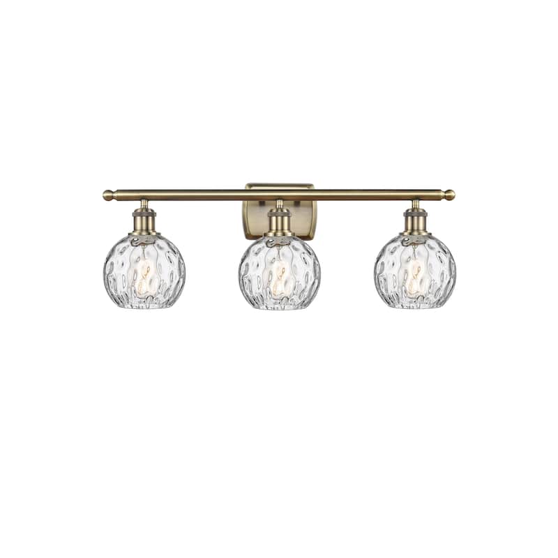 Innovations Lighting 516-3W-11-26 Athens Vanity Athens 3 Light 26" - Antique Brass / Clear Water Glass