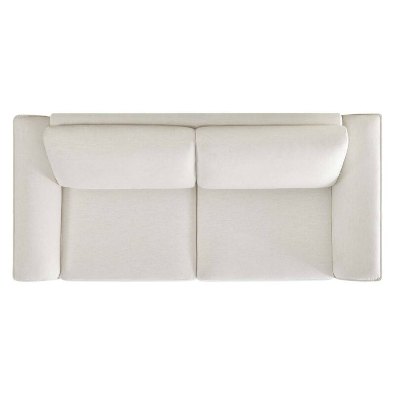 Spruce & Spring Upholstered Curved 3 Seat Sofa for Living Room