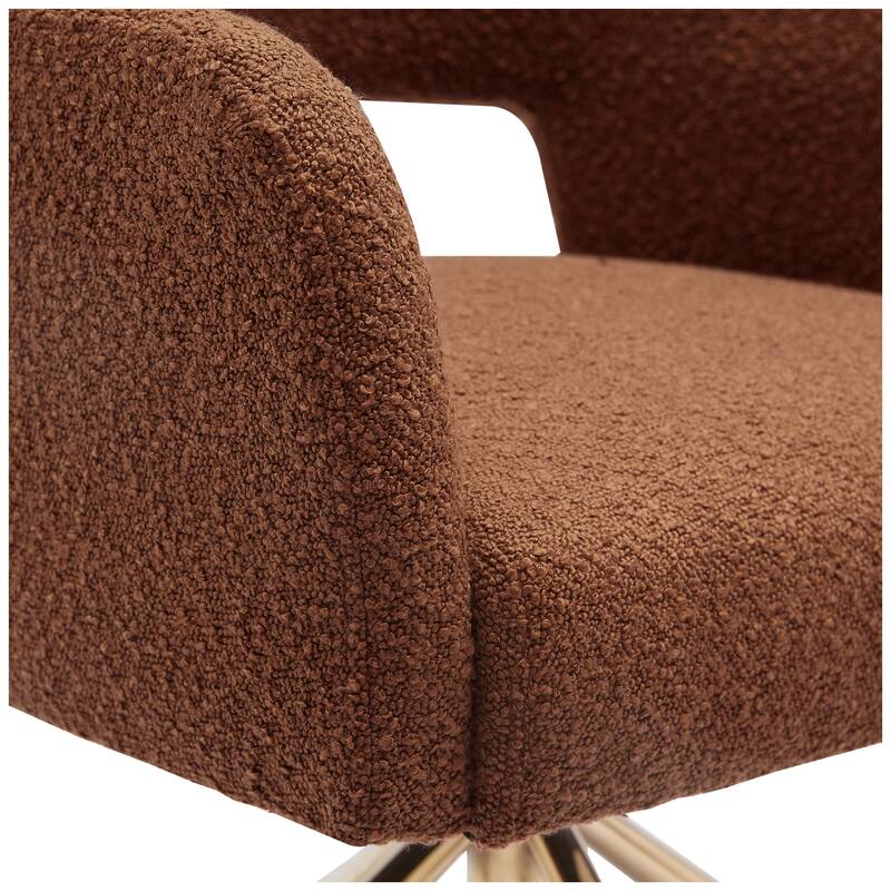 Boucle Polyester Upholstered Swivel Accent Chair - Stain Resistant (Set of 4)