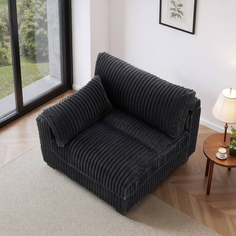 Plush Faux Fur Accent Sofa Chair