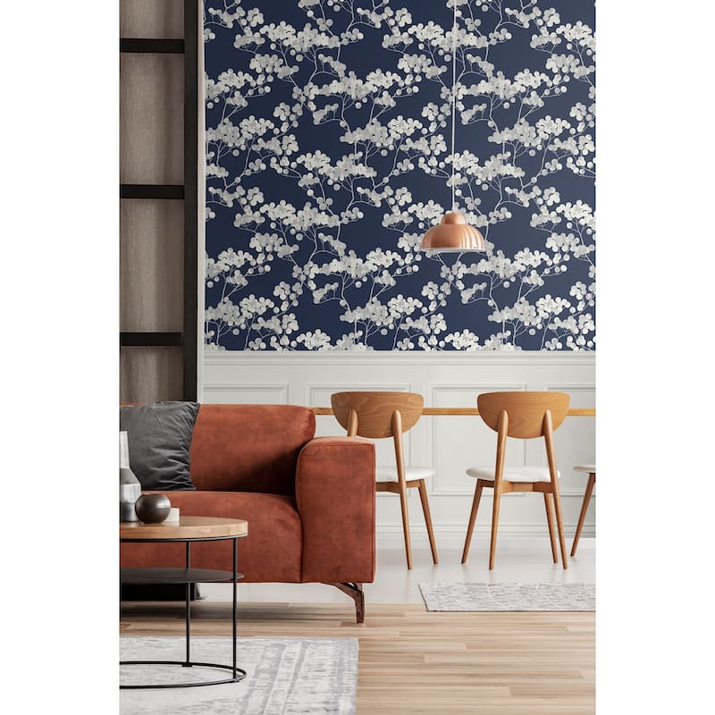 Seabrook Designs Bayberry Blossom Non-Woven Unpasted Wallpaper - 20.9 in. W x 33 ft. L