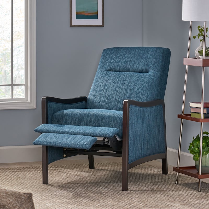 Veatch Contemporary Upholstered Pushback Recliner by Christopher Knight Home