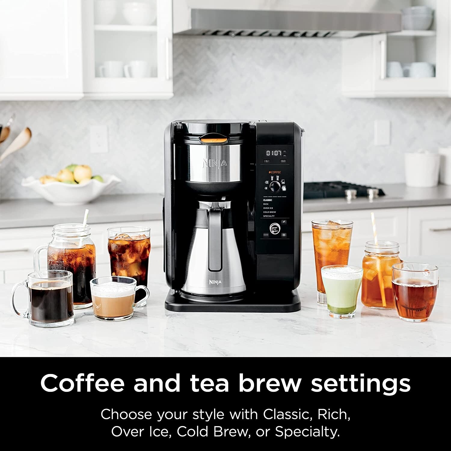 Ninja CP307 Hot and Cold Brewed System, Tea Coffee Maker, Built