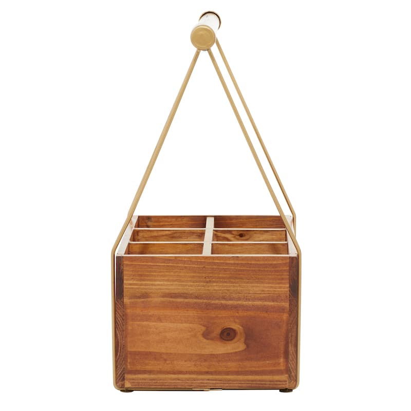 Brown Wood Modern Farmhouse Kitchen Storage r 12 x 6 x 12 - 12 x 9 x 16