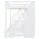 preview thumbnail 30 of 36, Full Over Full Size Murphy Bunk Bed Convertible Loft Bed with Hydraulic Lift, Hidden Desk and Storage Stairs for Kids