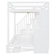 preview thumbnail 30 of 36, Full Size Convertible Murphy Bunk Bed with Hydraulic Lift, Built-In Desk, Storage Staircase