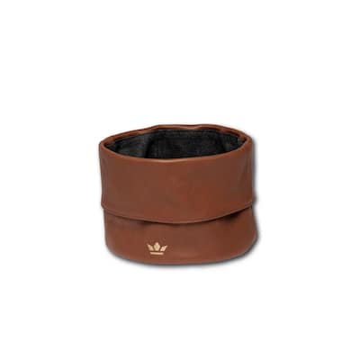 Leather Bread Basket - Vintage Cognac
