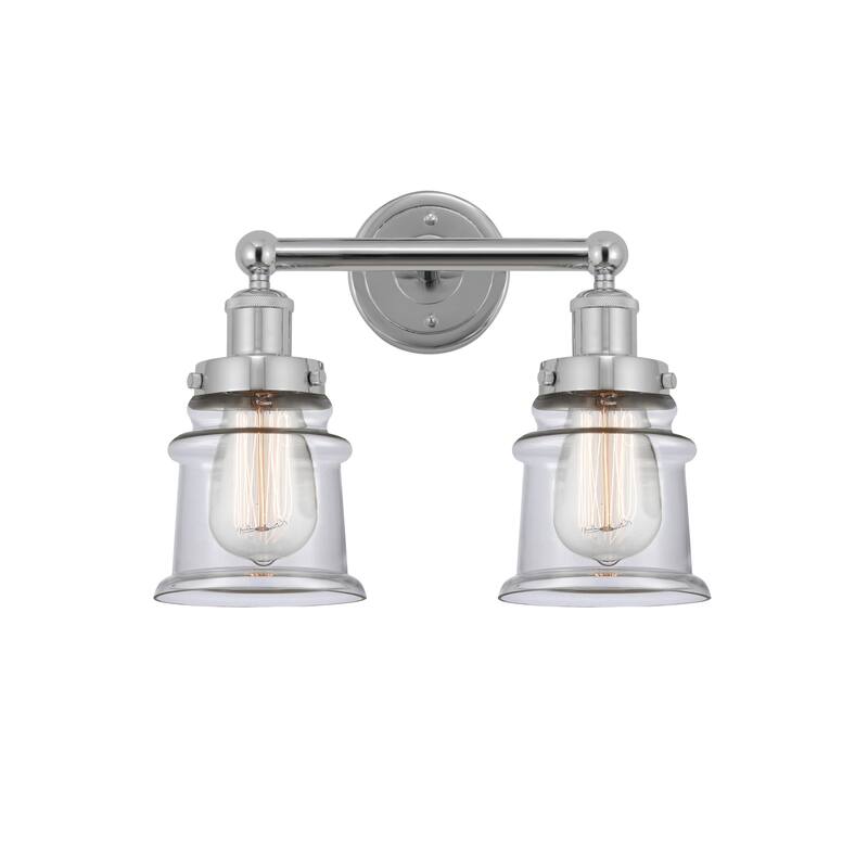 Innovations Lighting 616-2W-11-14 Canton Vanity Canton 2 Light 14" - Polished Chrome / Clear