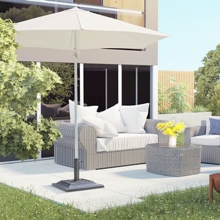 13ft patio umbrella TheLAShop 13 Ft Wood Market Patio Umbrella Outdoor Furniture