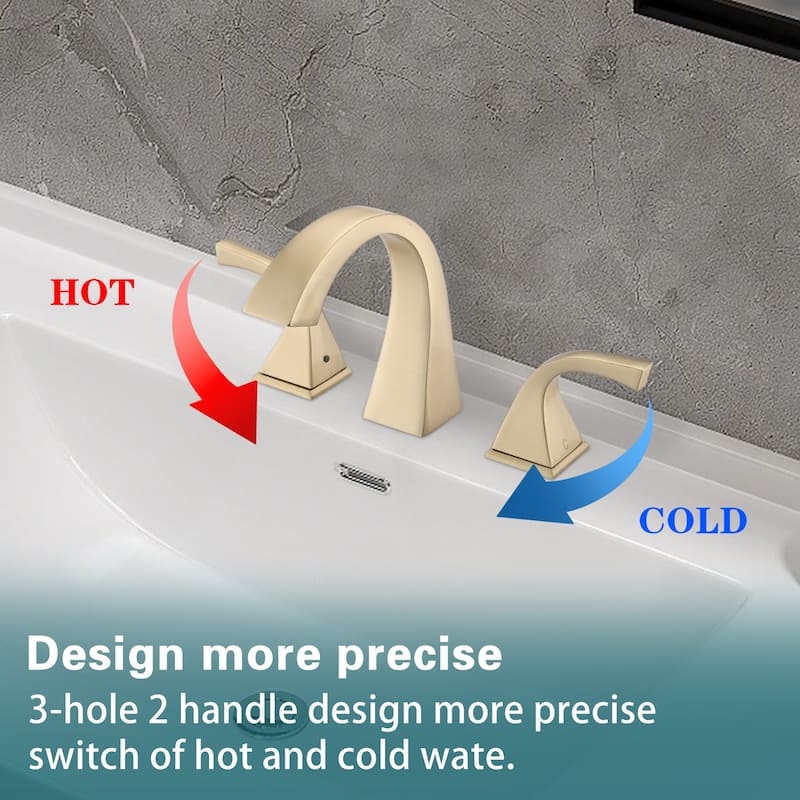 Vanityfair Double Handles Widespread Bathroom Faucet with Drain Assembly