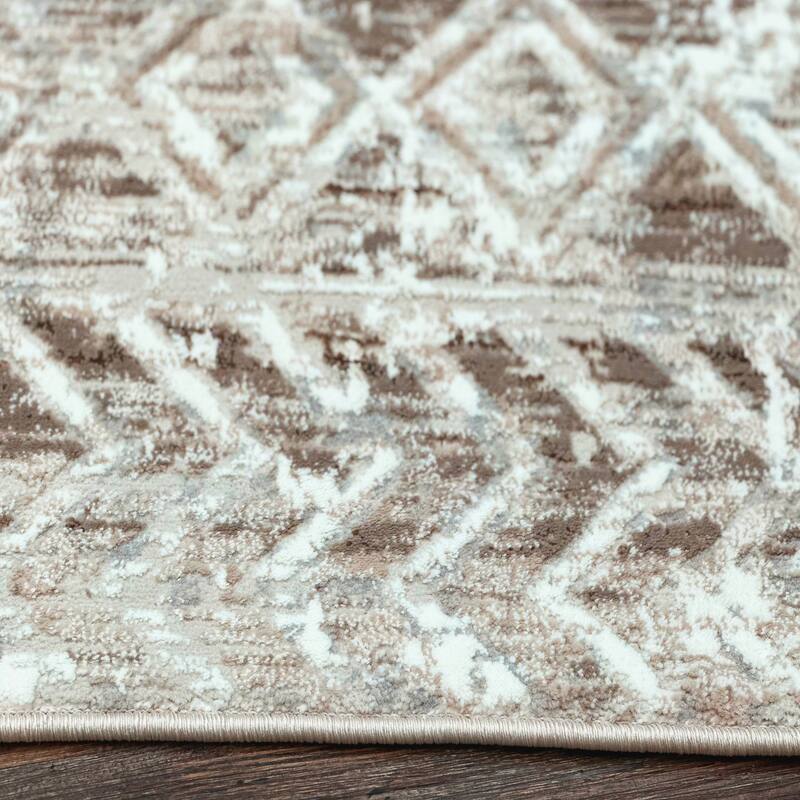 Admire Home Living Lucio 1243 Transitional Geometric Area Rug