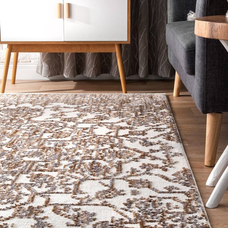Nuloom Transitional Vintage Lavish Mayen Medallion Area Rug