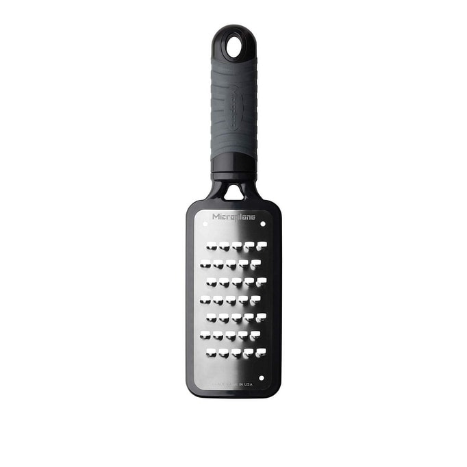 Microplane 44038 Home Series Extra Coarse Grater, 18/8 Stainless Steel, Black