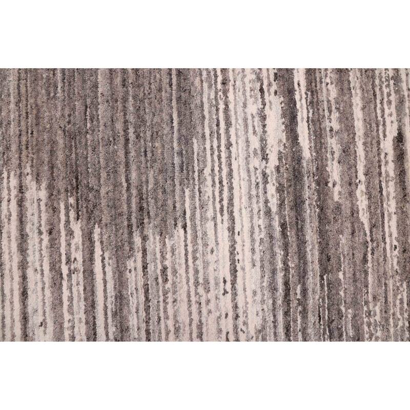 ECARPETGALLERY Hand Loomed Elysian Dark Grey Wool Rug - 7'9 x 9'11