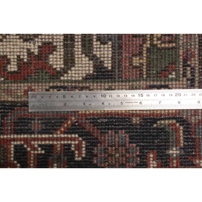 Hand Knotted Oriental 100% Wool Carpet Traditional Medallion Oranges & Rust Heriz (serapi) Area Rug - 5' 4'' X 2' 9''