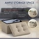 preview thumbnail 2 of 5, 2 Pack Small Rectangle Foldable Storage Ottoman