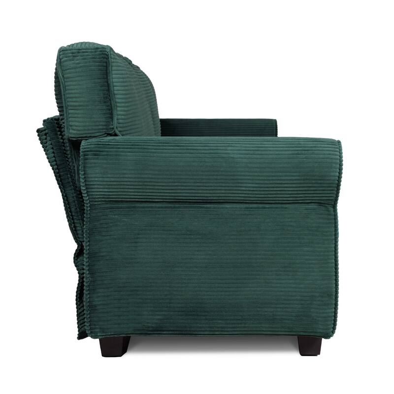 94.49" Corduroy Fabric 3-Seater Sectional Sofa