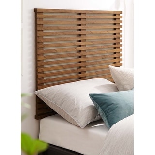 Vidalia Mid-century Modern Walnut Wooden Floating Twin Size Headboard ...