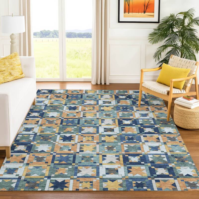 Machine Washable Indoor/ Outdoor Global Goddard Chantille Rug