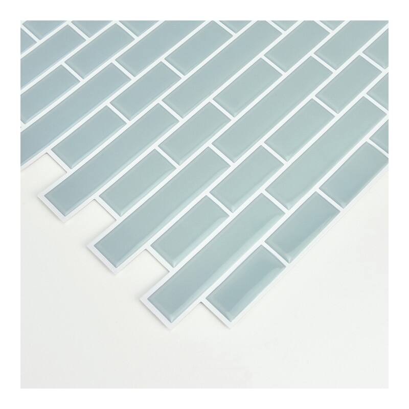 InHome Sea Glass Peel & Stick Backsplash Tiles