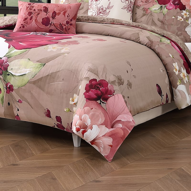 Bebejan Florence 100% Cotton Sateen 5 Piece Reversible Comforter Set