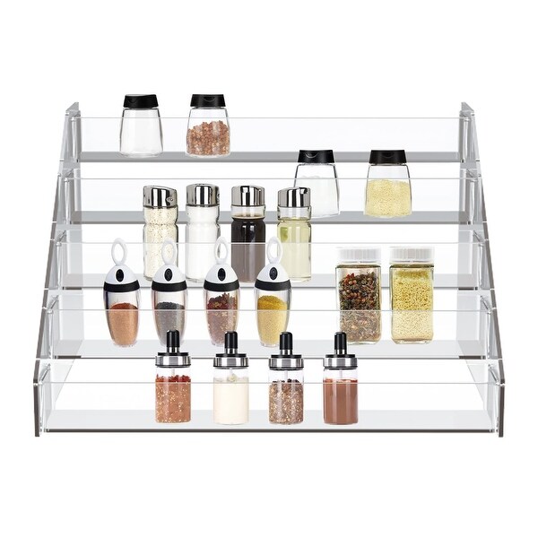 Spice Rack Organizer For Cabinet 1 4 5 in Tier Acrylic Tiered Spice Shelf Can Storage Organizer for Kitchen Pantry Countertop Bed Bath Beyond 39864705