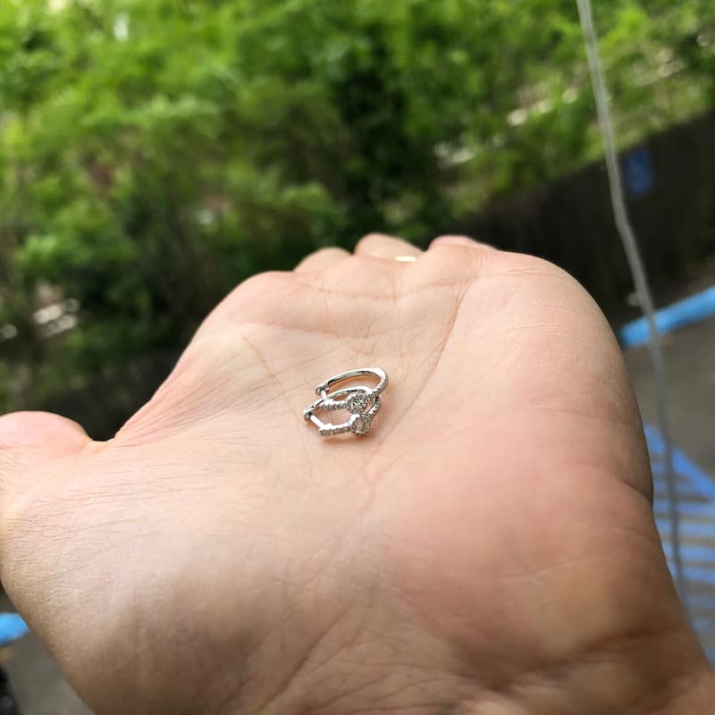 Joelle Collection Diamond Huggie Earrings 14K White Gold 1/5ct TDW