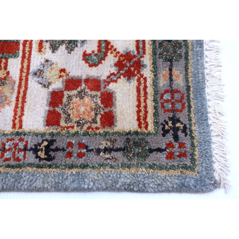 ECARPETGALLERY Hand-knotted Serapi Heritage Light Blue Wool Rug - 7'9 x 9'11