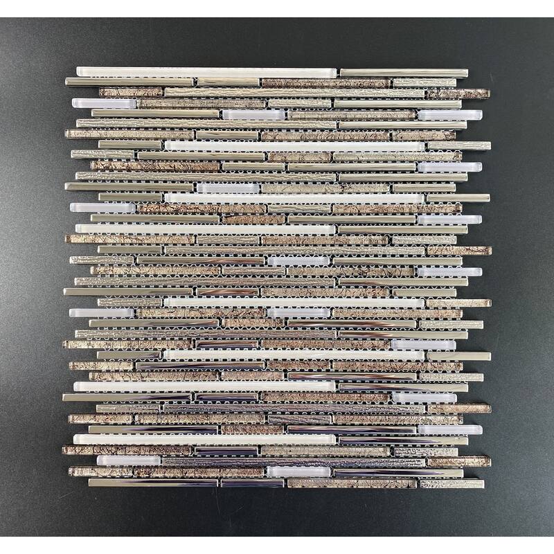Glass Linear Wall Mosaic Tiles