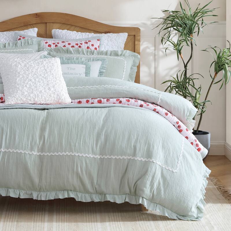 Peri Home Rene Ruffle Duvet Set - Queen