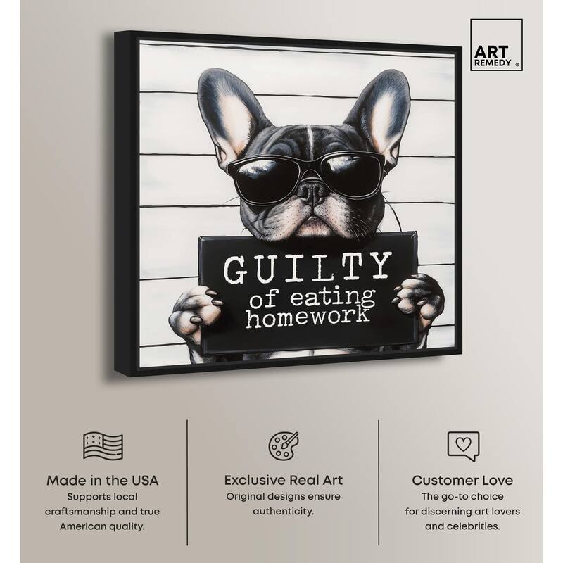 Guilty of Eating Homework Canvas by Art Remedy