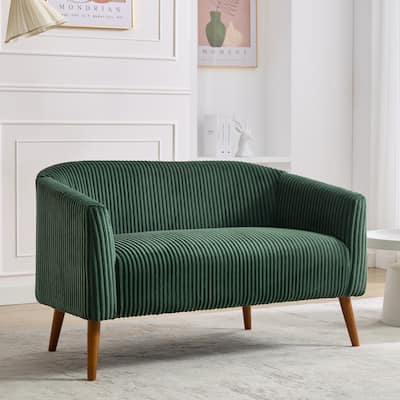 50.8" Modern Accent Sofa Chair, Upholstered Loveseat with Wood Legs for Living Room