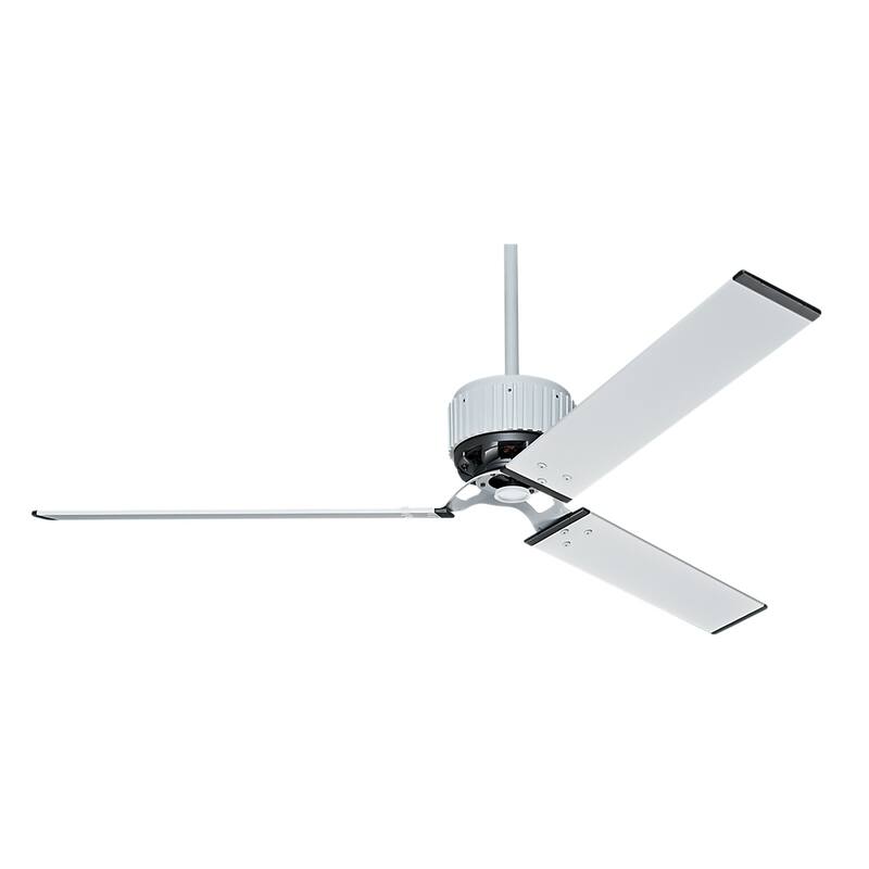 Hunter 72" Industrial Outdoor Ceiling Fan with Wall Control, Damp Rated, Reversible Motor, 3 or 6 Blades - Fresh White