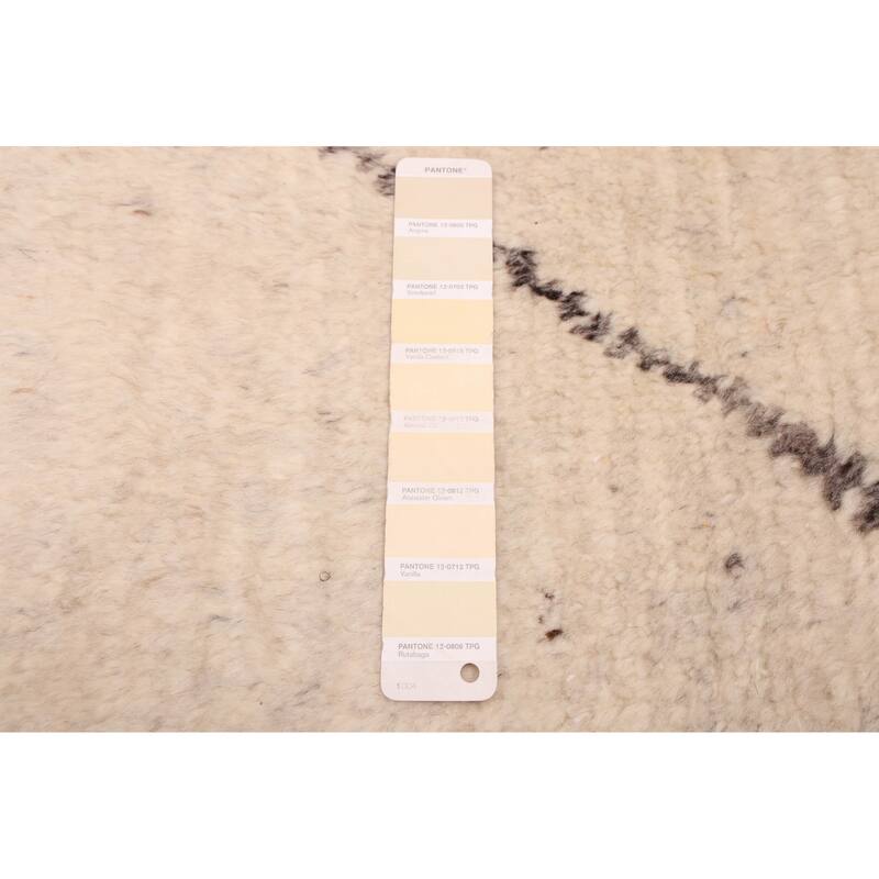 ECARPETGALLERY Hand-knotted Looma Cream, Grey Wool Rug - 8'0 x 10'0