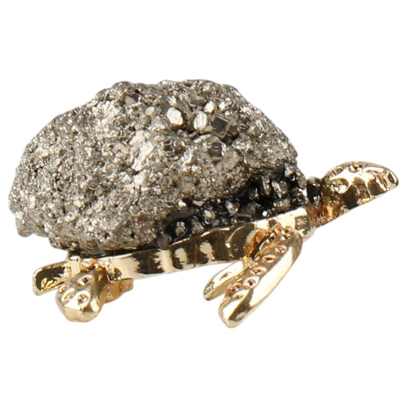Metal Decorative Object Turtle Figurine Textured Shell - 2" Silver - 2" x 2" x 2"