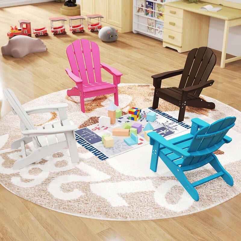 Costway Kids Adirondack Chair with High Backrest Armrests Fire Pit - See Details