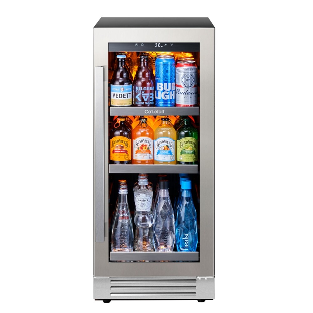Ca Lefort 15 inch 80 Can Beverage Cooler Built in Freestanding Frost free Beverage Center 15 inch On Sale Bed Bath Beyond 39172956