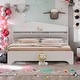 preview thumbnail 11 of 17, Wooden Full Size House Bed with Storage Headboard and Shelf, Kids Bed