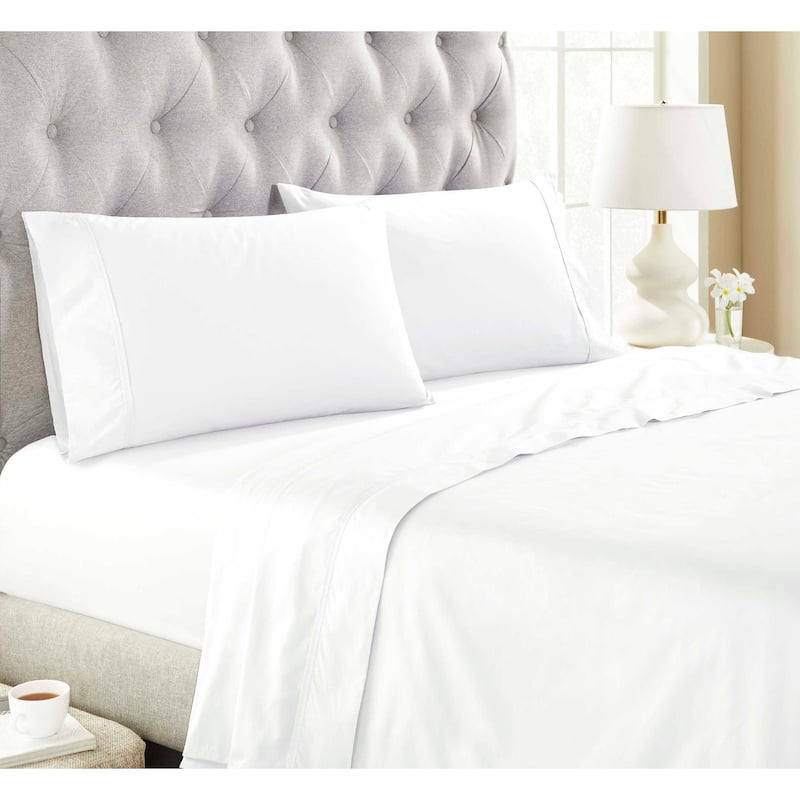 Superior Gina Organic Cotton Extra Deep Bed Sheet Set - Twin XL - White