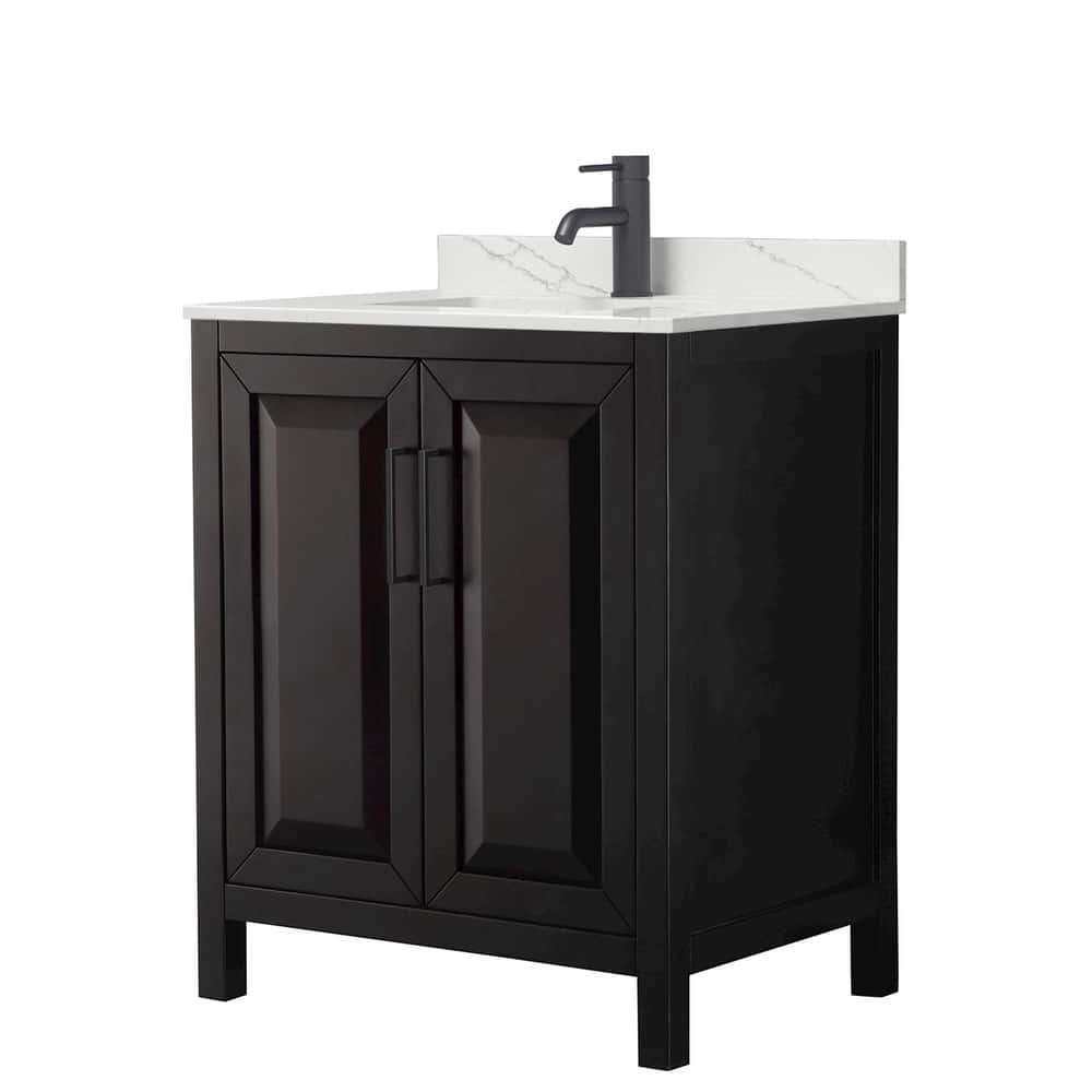 Daria 30-inch Single Vanity, Single Hole Quartz Top