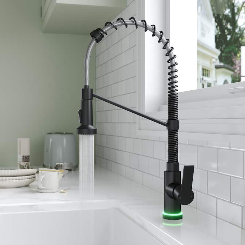 Kitchen Sink Faucet with Pulldown Sprayer Single Handle Spring Pulldown Kitchen Faucet
