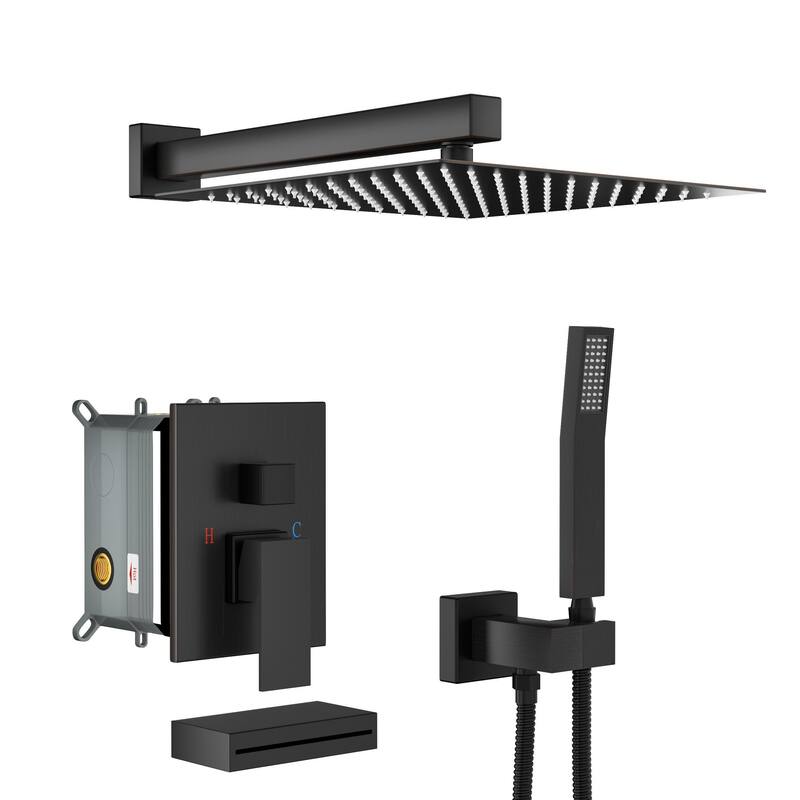 Modern Wall Mounted Square Shower System