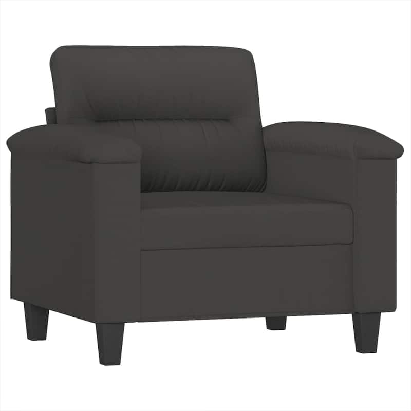 vidaXL Sofa Chair Living Room Upholstered Chair with Armrest Microfiber Fabric