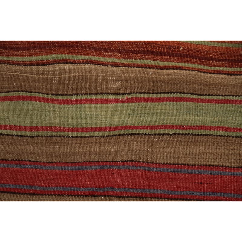 Hand Woven Oriental 100% Wool Carpet Southwestern Tribal Multi-Colored Kilim Area Rug - 8' 3'' X 5' 8''