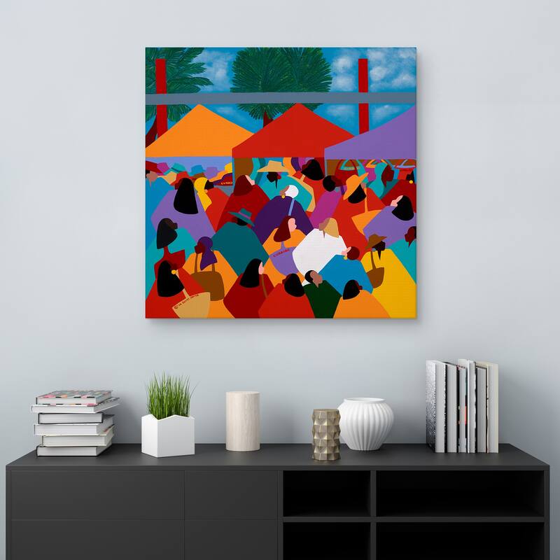 Curacao Market by Synthia SAINT JAMES Canvas Art Print