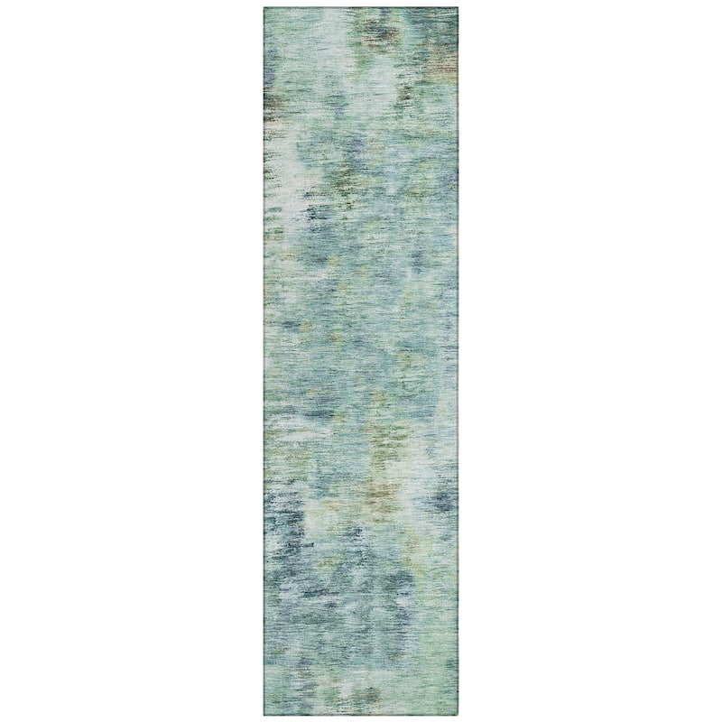 Machine Washable Indoor/ Outdoor Chantille Solid Abstract Rug